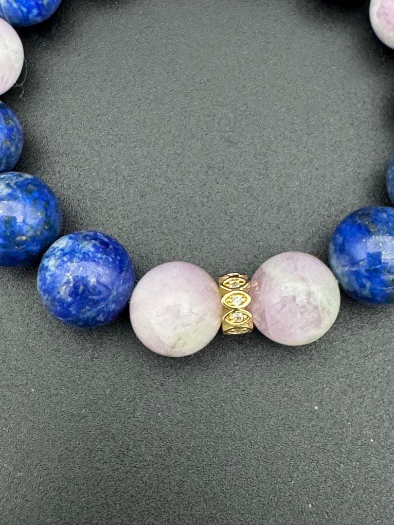 ラピスラズリ×クンツァイト13mm ブレスレット