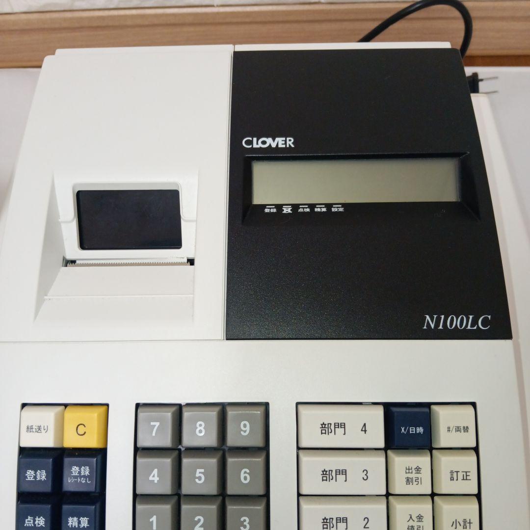 【美品】レジスター クローバー電子 CLOVER N100LC 店舗用品