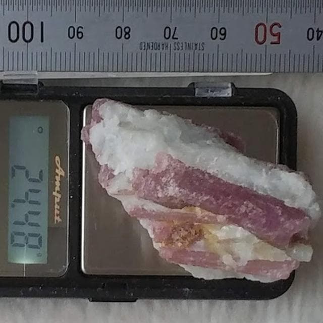 24.48g　ピンクトルマリン　いちごみるくマリン　鉱物標本　トルマリン