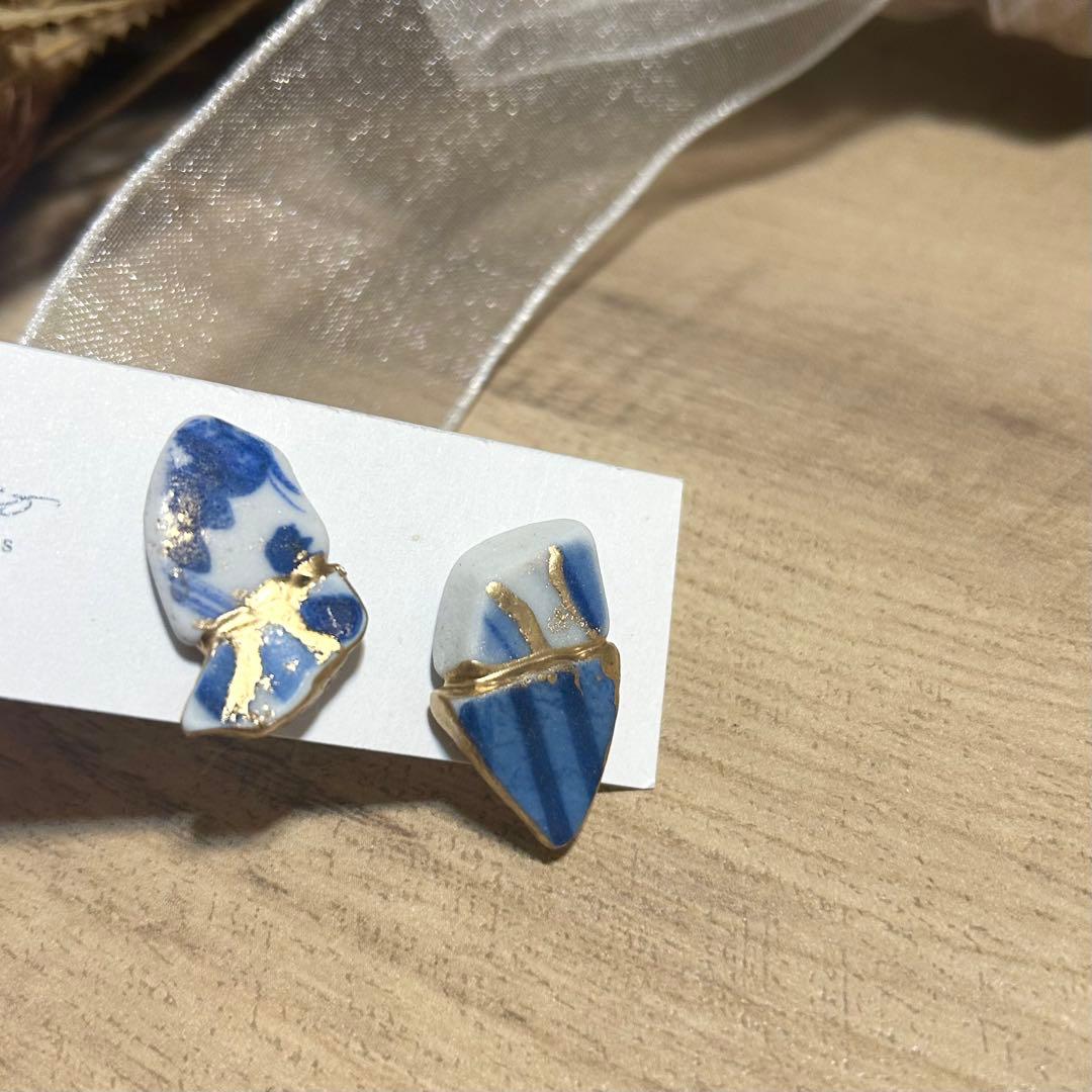 ハンドメイド金継ぎピアス 11