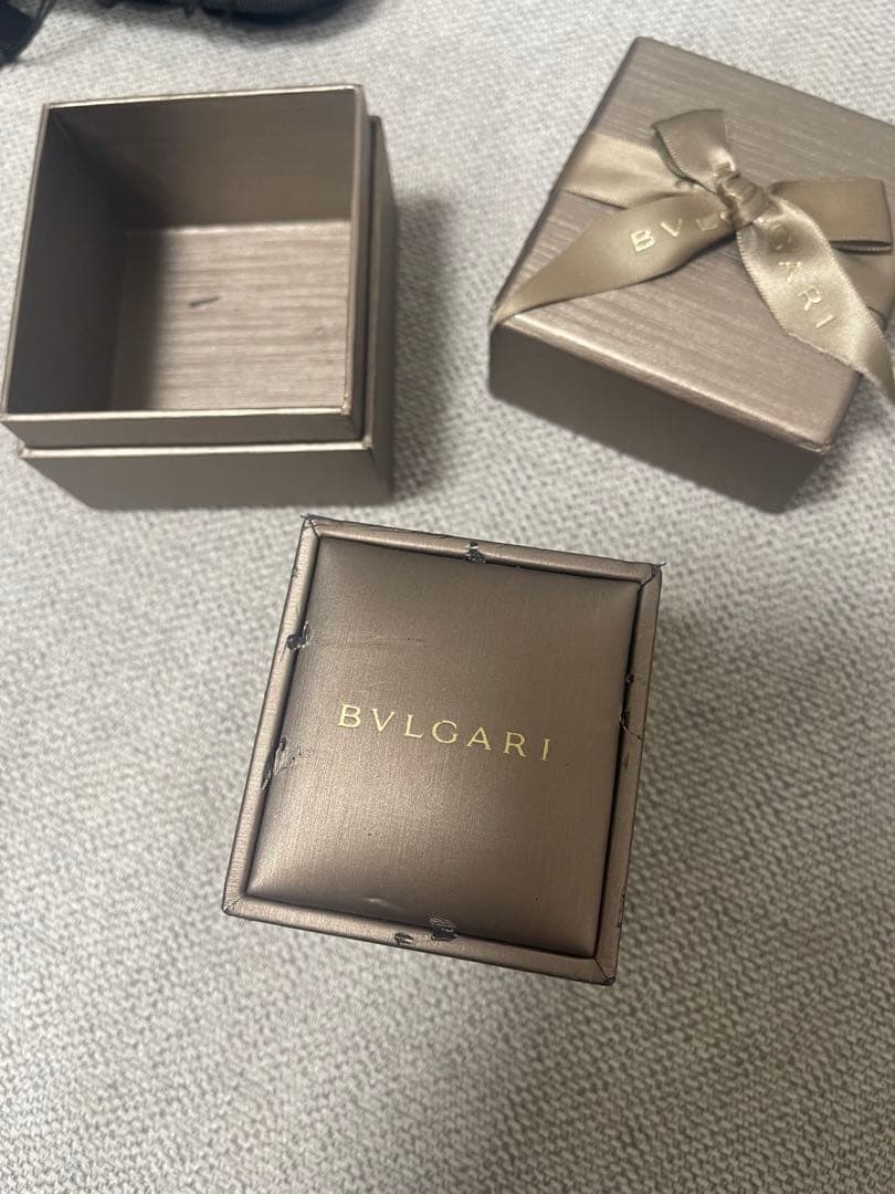 BVLGARI ゴールド ブラック ストライプ リング