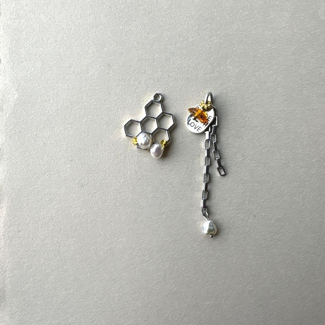 no.165 あこや真珠と滴るハニカム