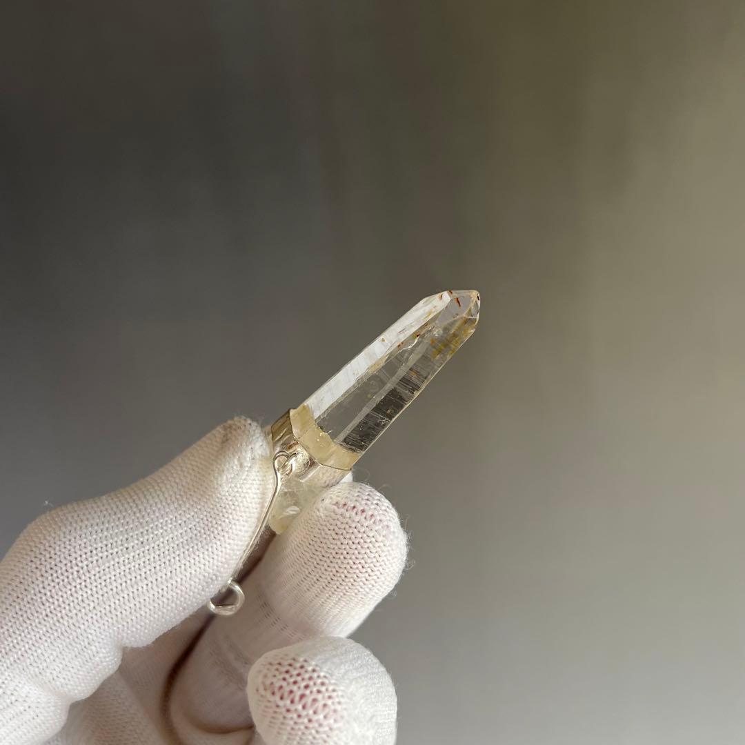 ハンドメイド　透明感とパワーあり　ヒマラヤ水晶　マニハール　ネックレス　7