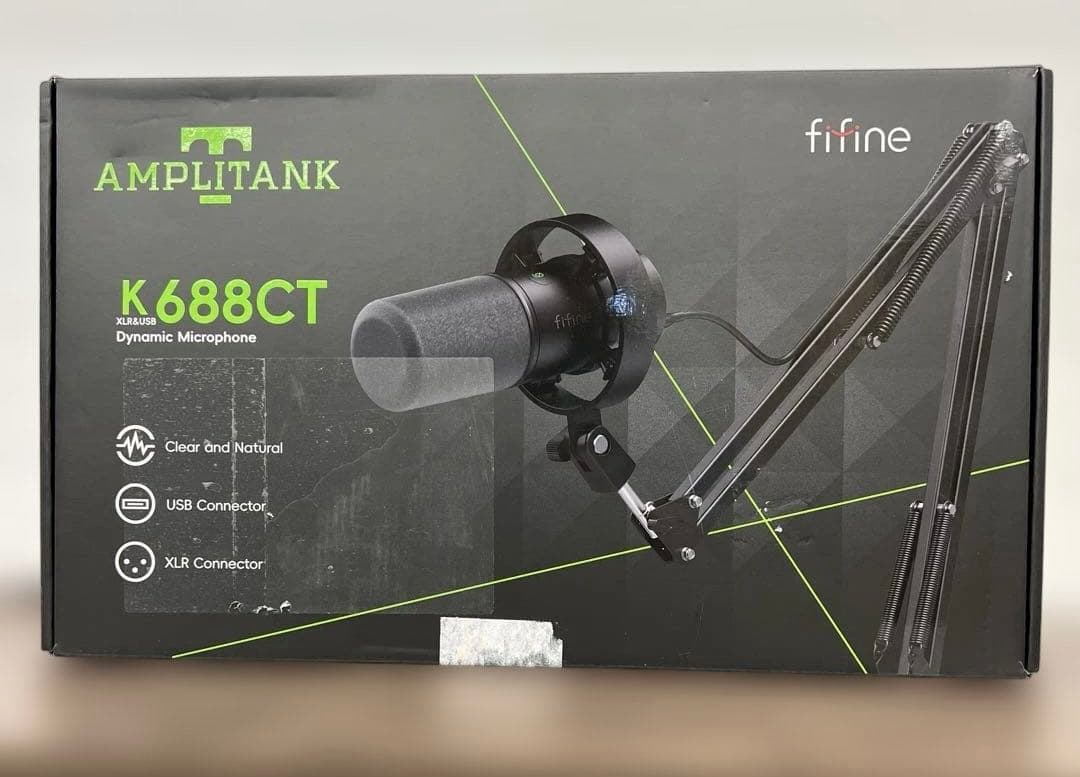 263197 FIFINE ダイナミックマイク　K688CT 白