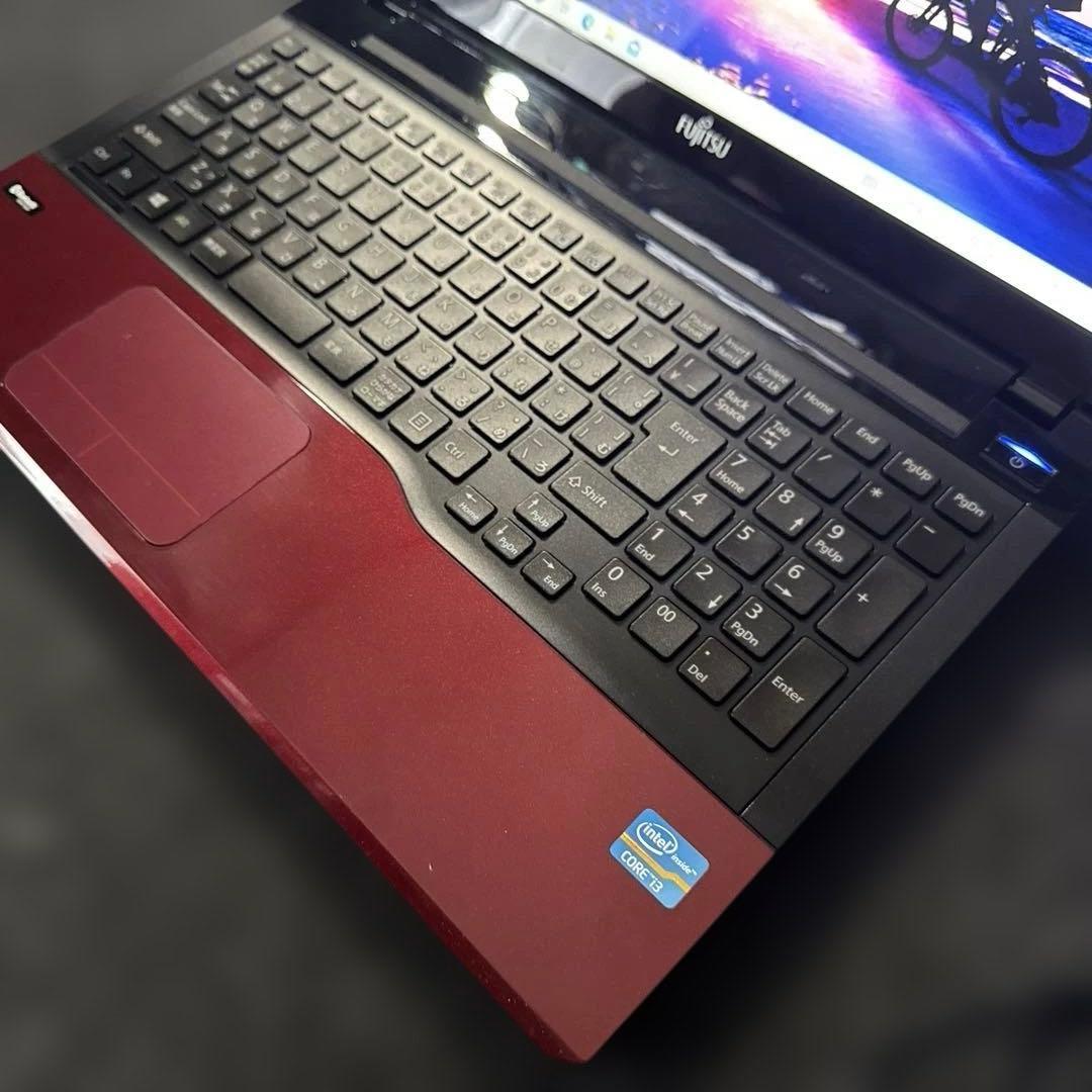 富士通FMV LIFEBOOK AH45 赤 超綺麗 Win10 office付