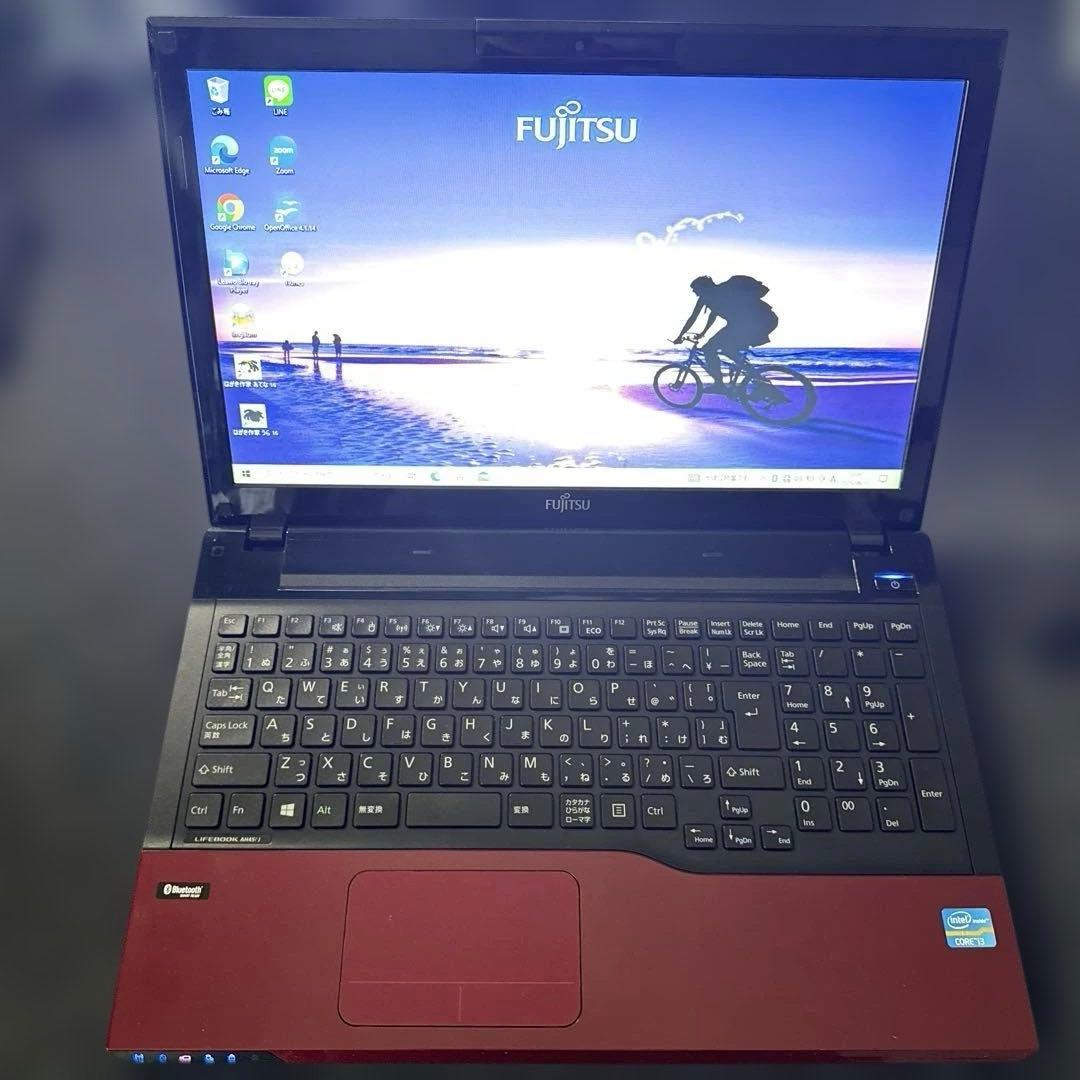 富士通FMV LIFEBOOK AH45 赤 超綺麗 Win10 office付
