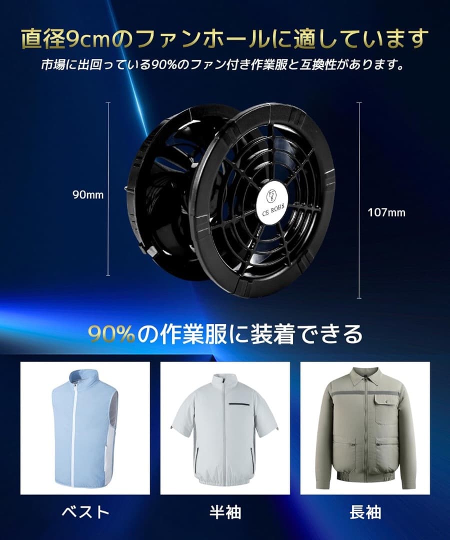 ✨40V 超高出力 30000mAh 空調作業服 ファンバッテリーセット