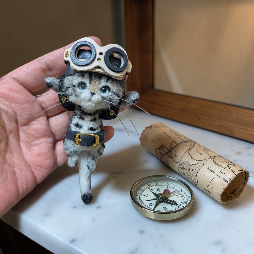 豆猫HOLDCATキーホルダー MN-06 アメショー〜特製豆猫トレカ付き