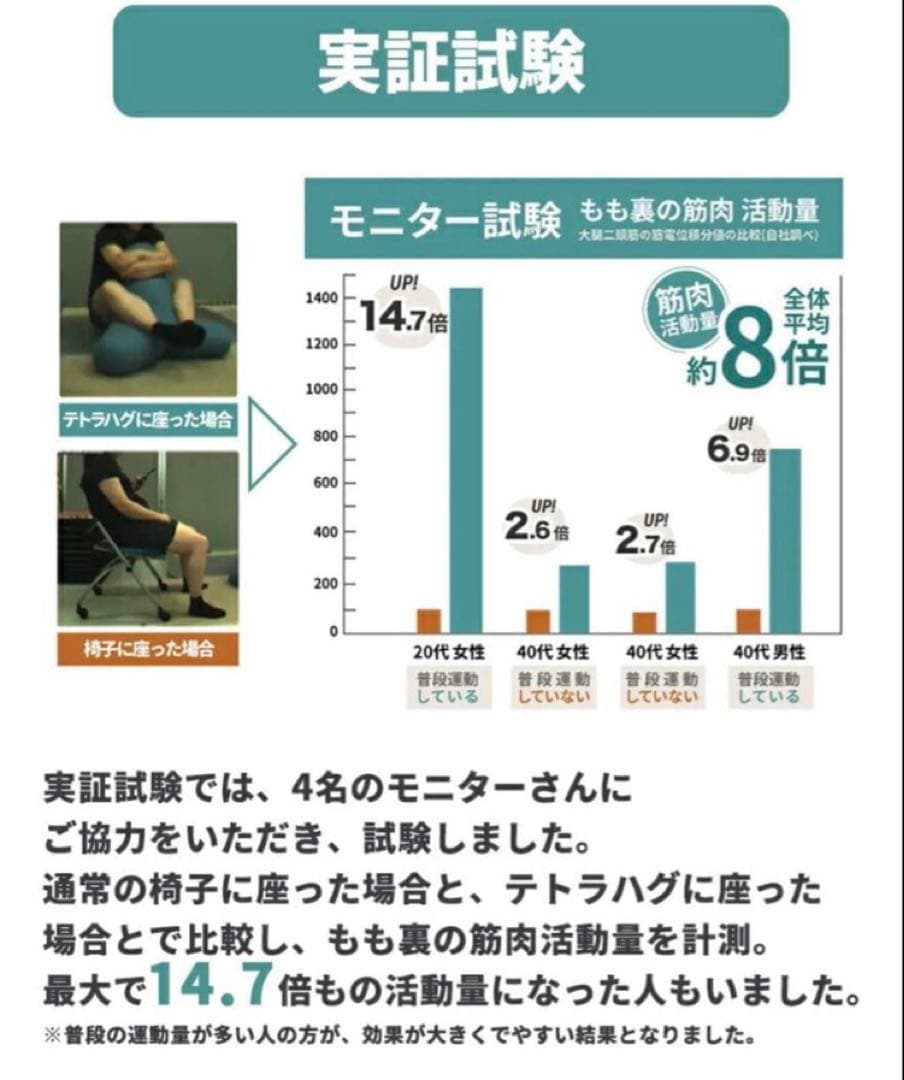 Tetra Hug ゆる筋トレクッション グレー
